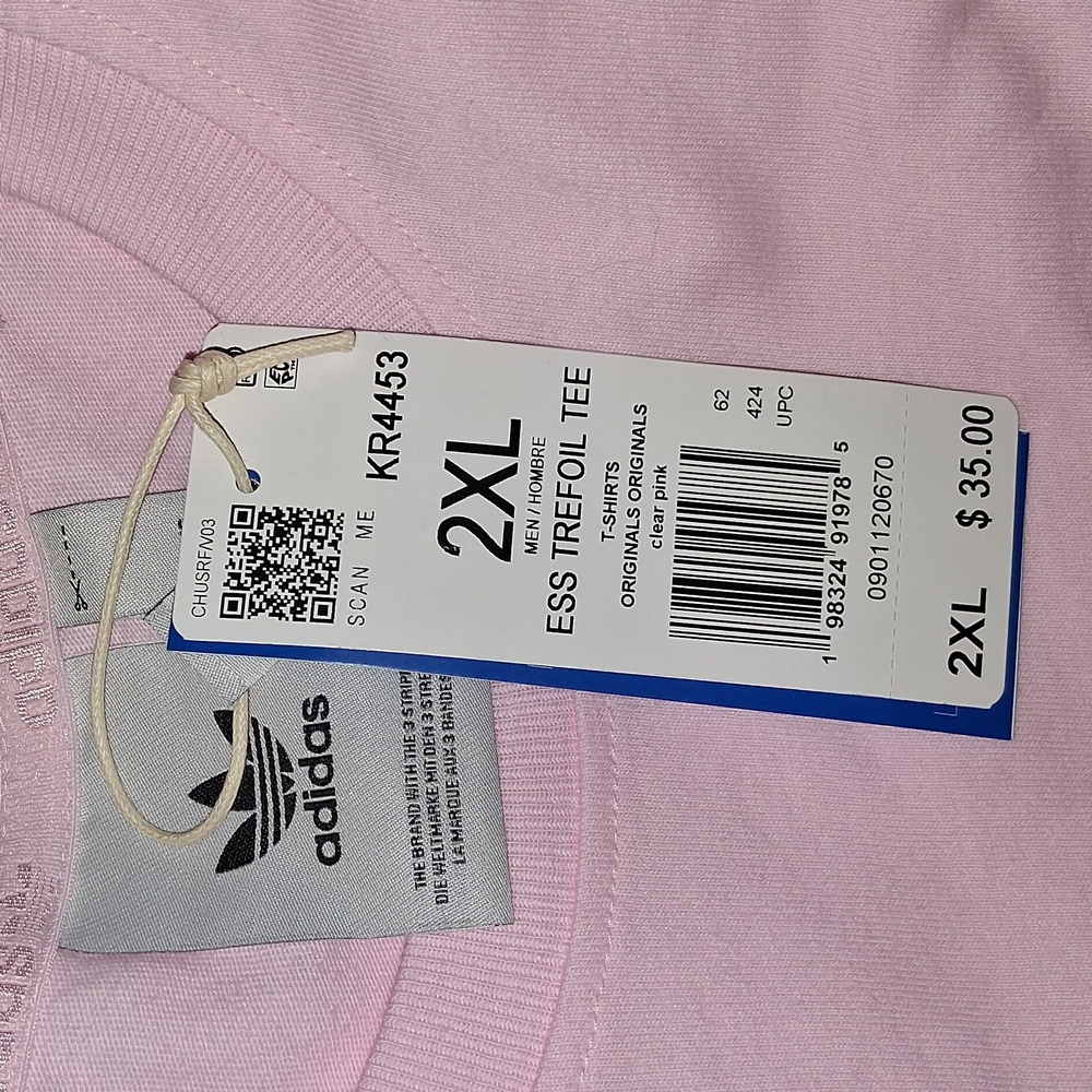 Adidas Originals Trefoil T-Shirt Pink Size-XXL NWT - Picture 4 of 4